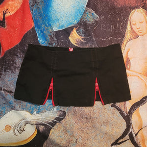 Red Zip mini skirt